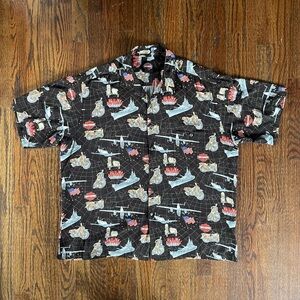 Harley-Davidson Tori Richard WWII Military Casual Button Down Shirt 2XL